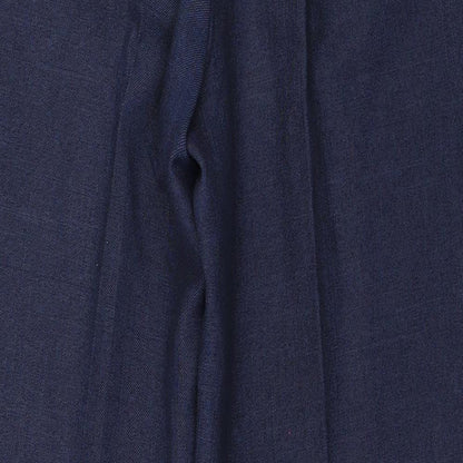 Womens UK Size 12 Marks and Spencer Regular Fit Dress Pants Blue Trousers
