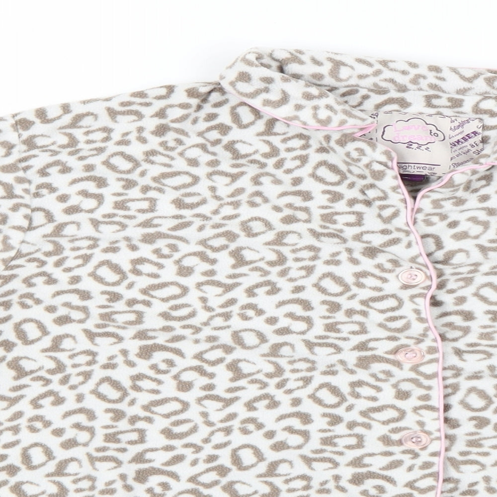 Love To Dream Womens White Animal Print  Cami Pyjama Pants Size 14