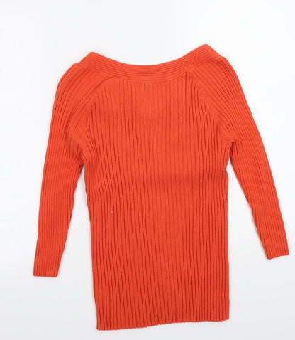 BHS Womens Orange   Pullover Jumper Size 14