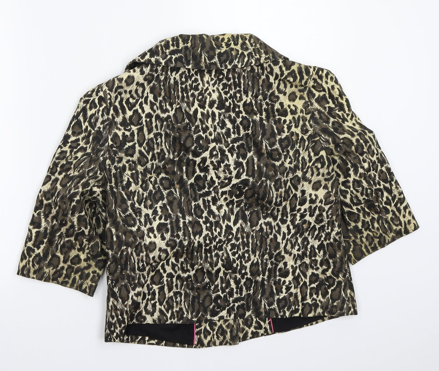 Primark Womens Brown Animal Print  Jacket Coat Size 10