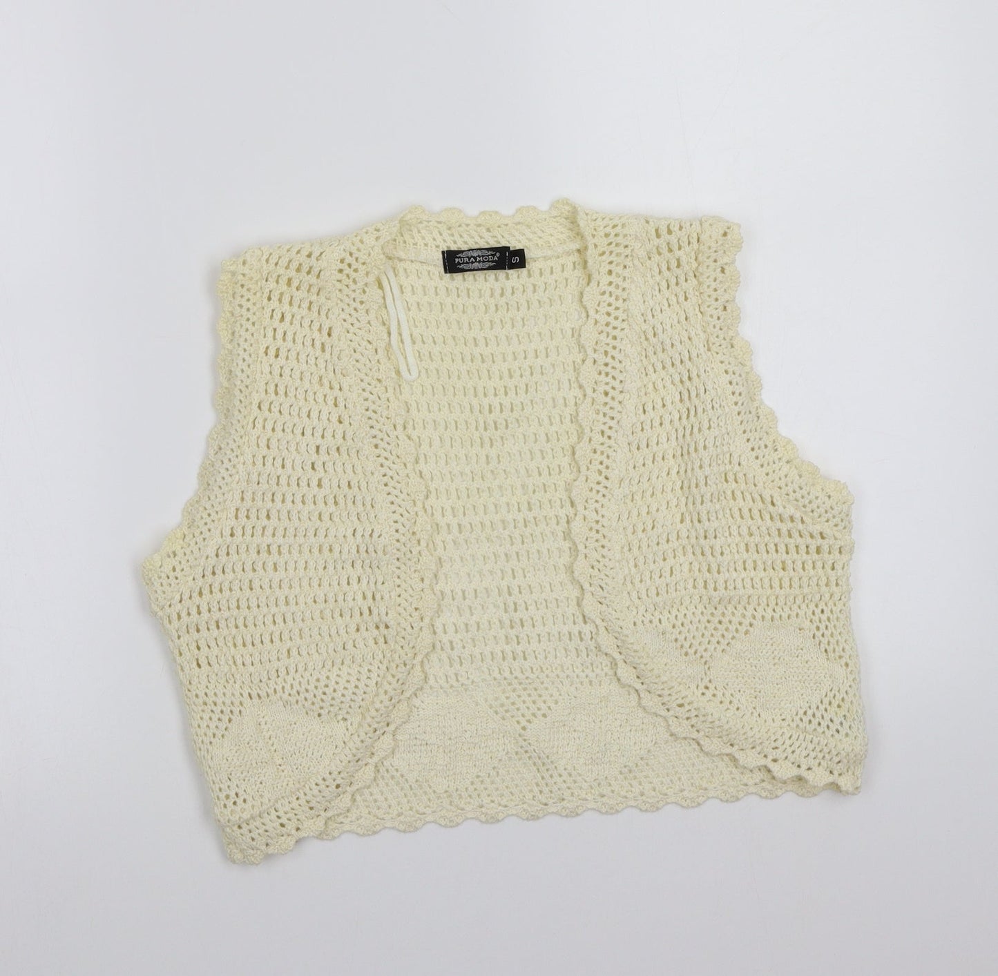 Pura moda Womens Beige   Cardigan Jumper Size S