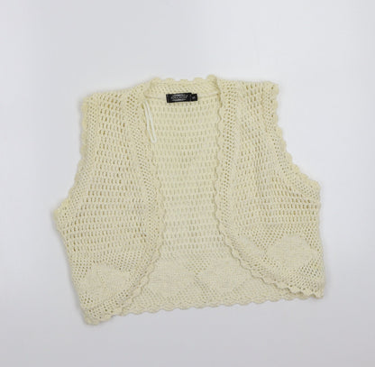 Pura moda Womens Beige   Cardigan Jumper Size S