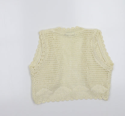 Pura moda Womens Beige   Cardigan Jumper Size S