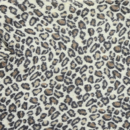 cote a cote Womens Ivory Animal Print  Pullover Jumper One Size