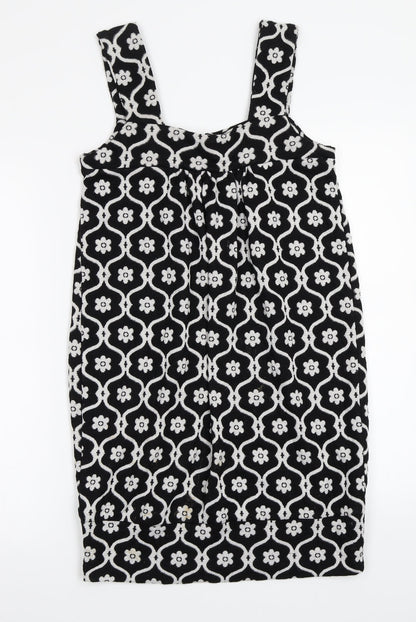 Veritgo Womens Black Floral  A-Line  Size XS