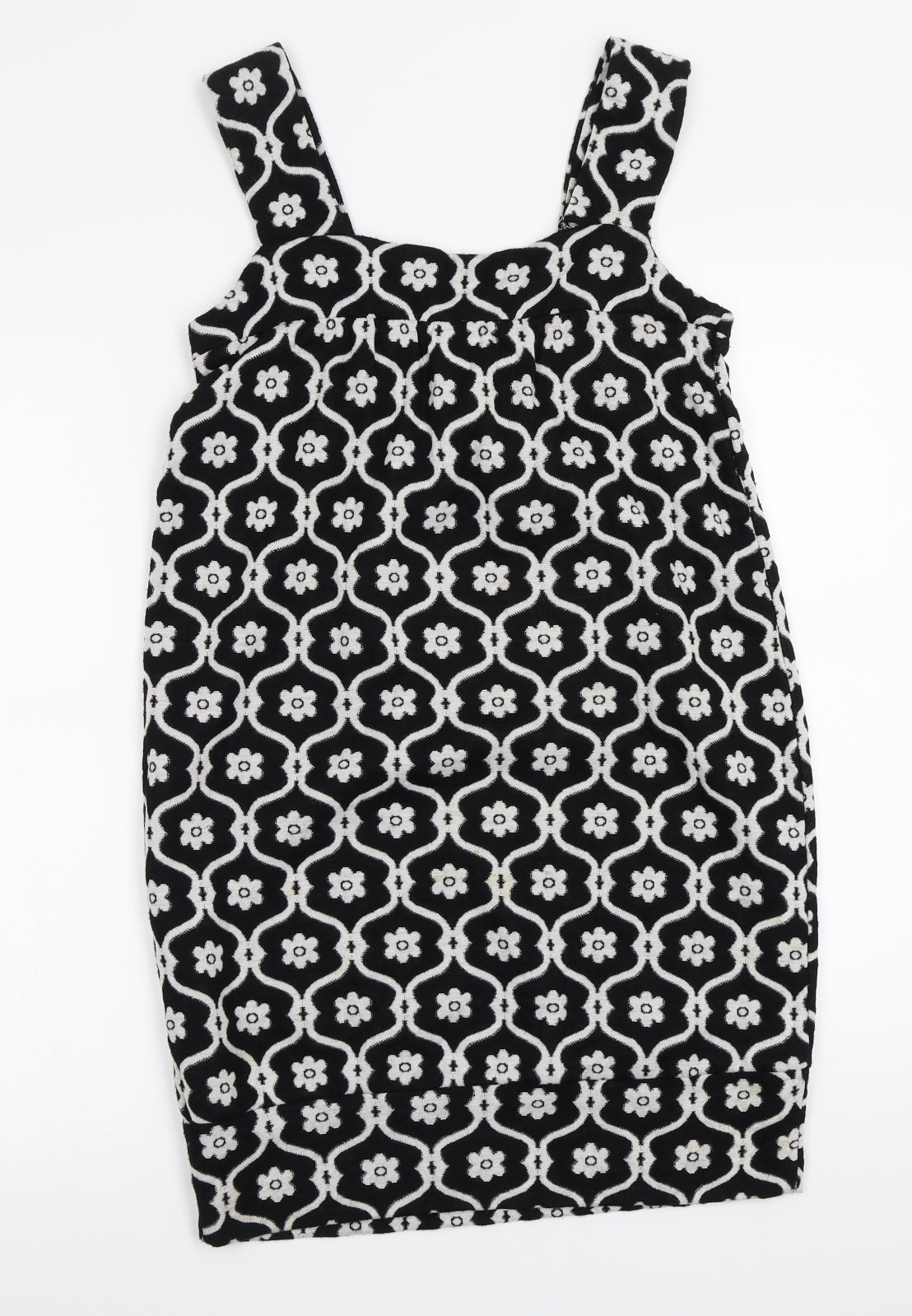 Veritgo Womens Black Floral  A-Line  Size XS