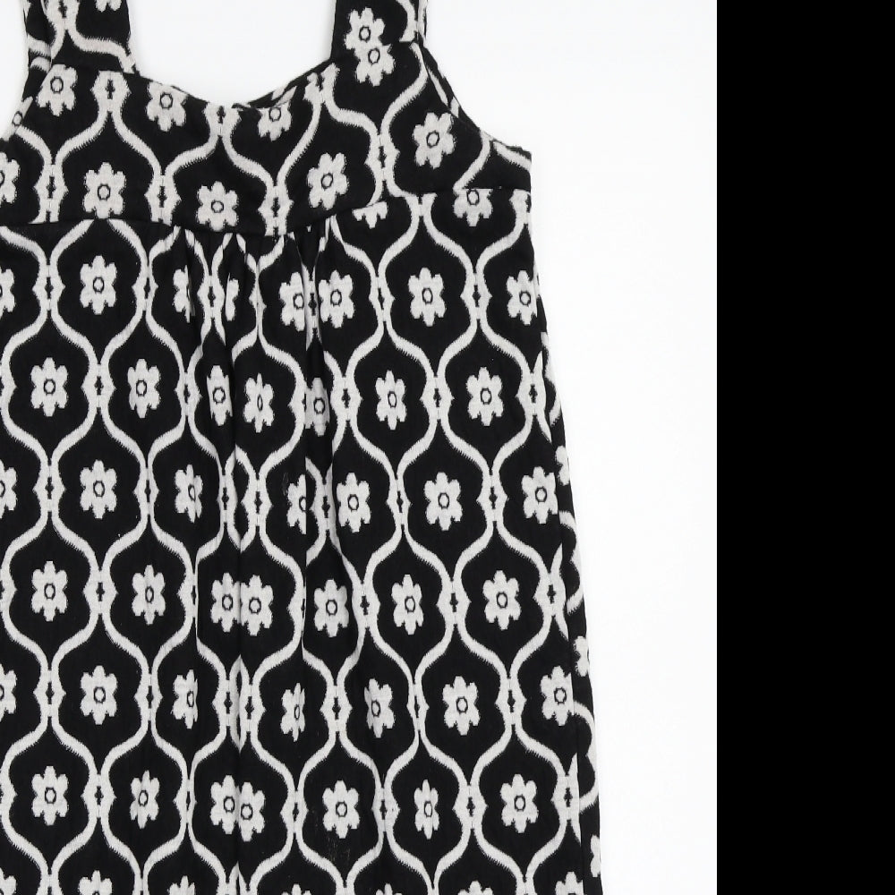 Veritgo Womens Black Floral  A-Line  Size XS