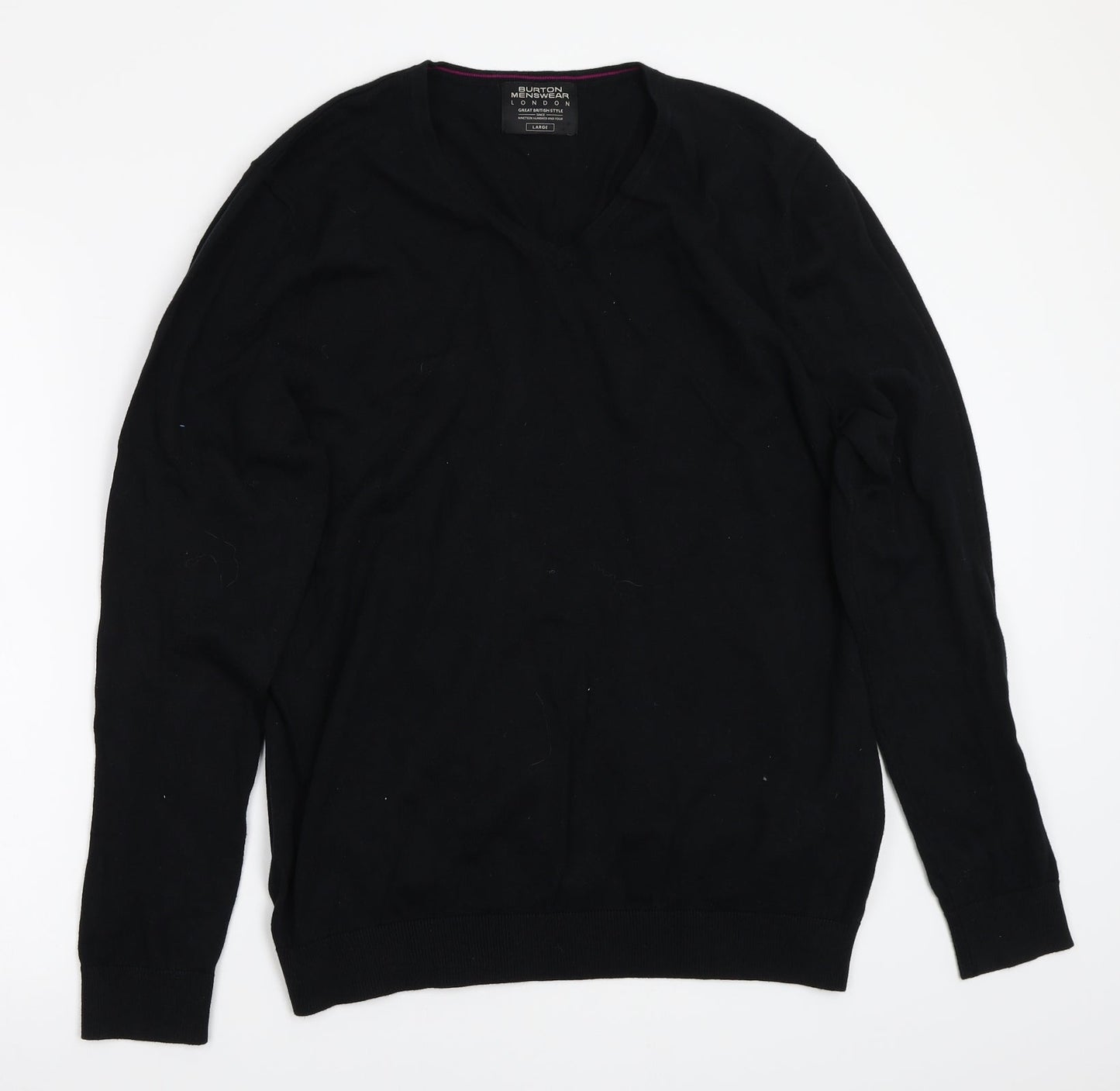 Burton Menswear Mens Black   Pullover Jumper Size L