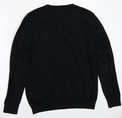 Burton Menswear Mens Black   Pullover Jumper Size L