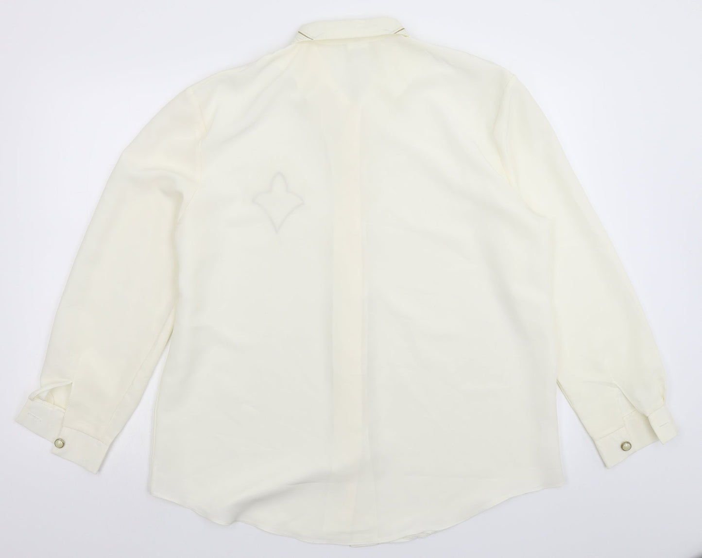 Womens UK Size 20 Preworn White Basic Button-Up