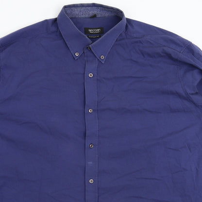 Recman Mens Blue    Dress Shirt Size 43