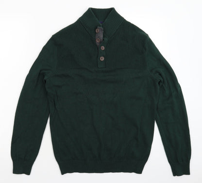 Club Room Womens Green  Knit Pullover Jumper Size L