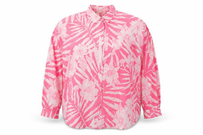 Womens UK Size 14 Preworn Pink Basic Button-Up
