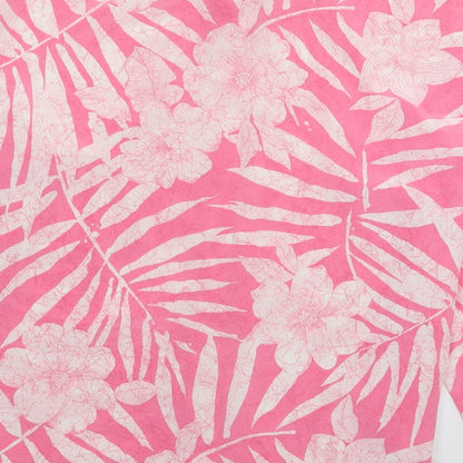 Womens UK Size 14 Preworn Pink Basic Button-Up