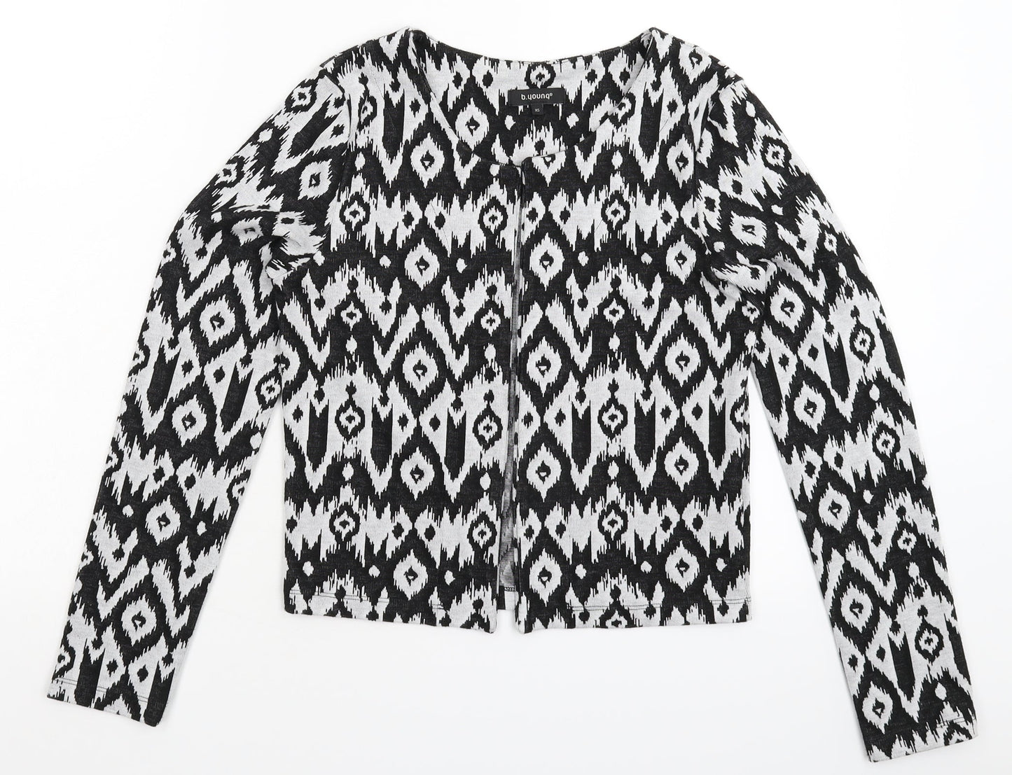 b.young Womens Multicoloured Geometric Knit Cardigan Jumper Size XS