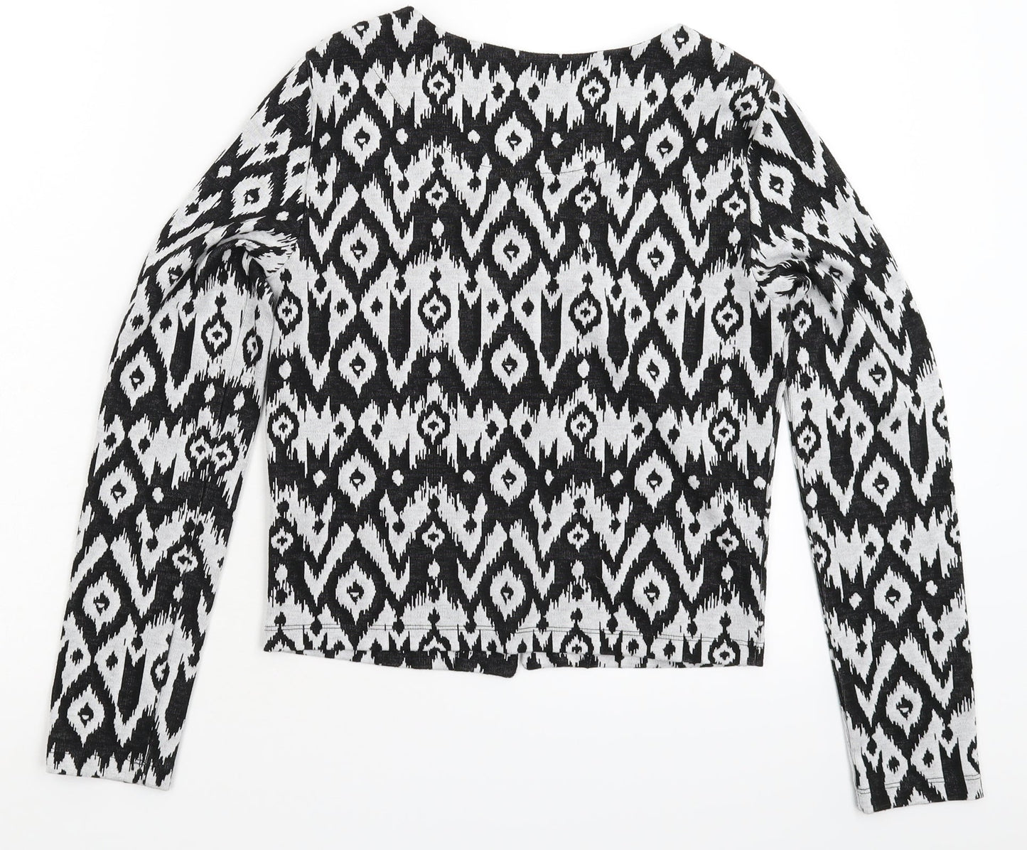 b.young Womens Multicoloured Geometric Knit Cardigan Jumper Size XS