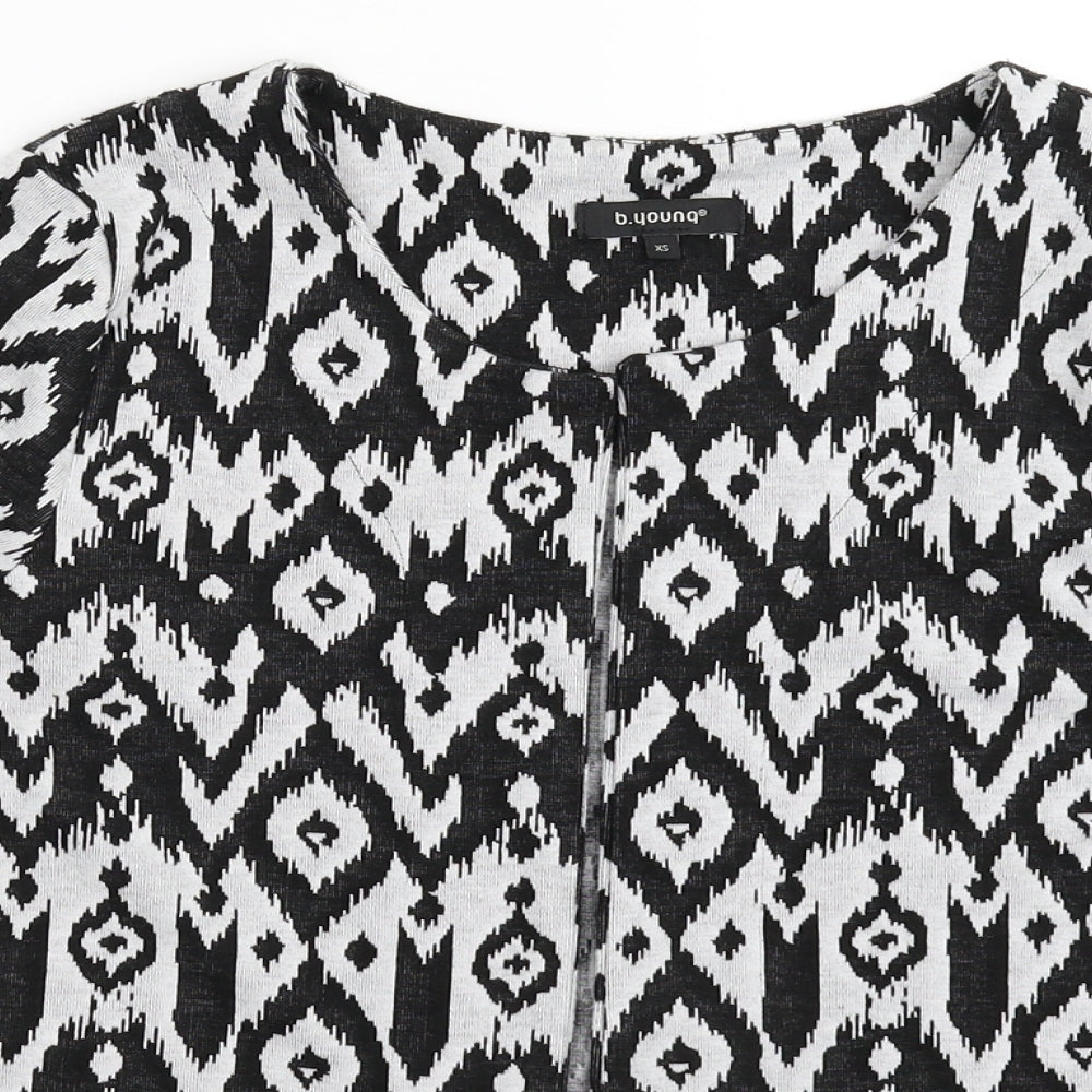 b.young Womens Multicoloured Geometric Knit Cardigan Jumper Size XS