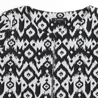 b.young Womens Multicoloured Geometric Knit Cardigan Jumper Size XS