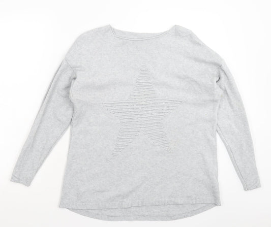 Preworn Womens Grey  Knit Pullover Jumper Size L