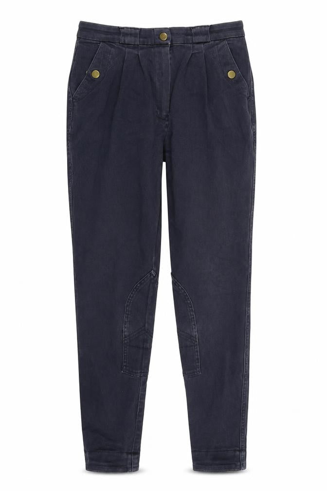 Womens UK Size 28 in Harry Hall Extra-Slim Fit  Blue Trousers