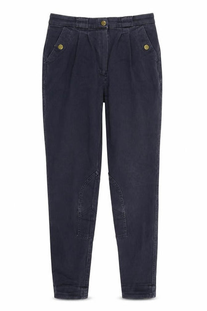 Womens UK Size 28 in Harry Hall Extra-Slim Fit  Blue Trousers