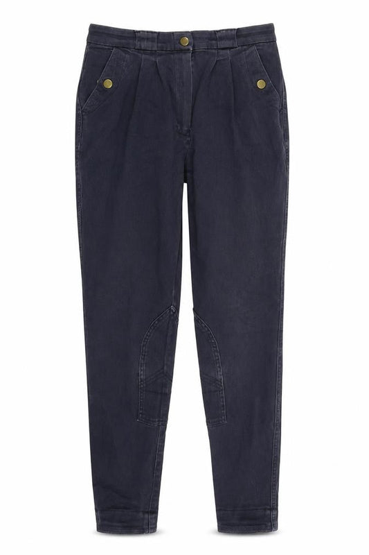 Womens UK Size 28 in Harry Hall Extra-Slim Fit  Blue Trousers
