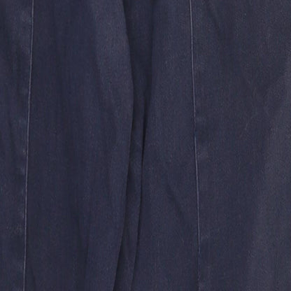 Womens UK Size 28 in Harry Hall Extra-Slim Fit  Blue Trousers