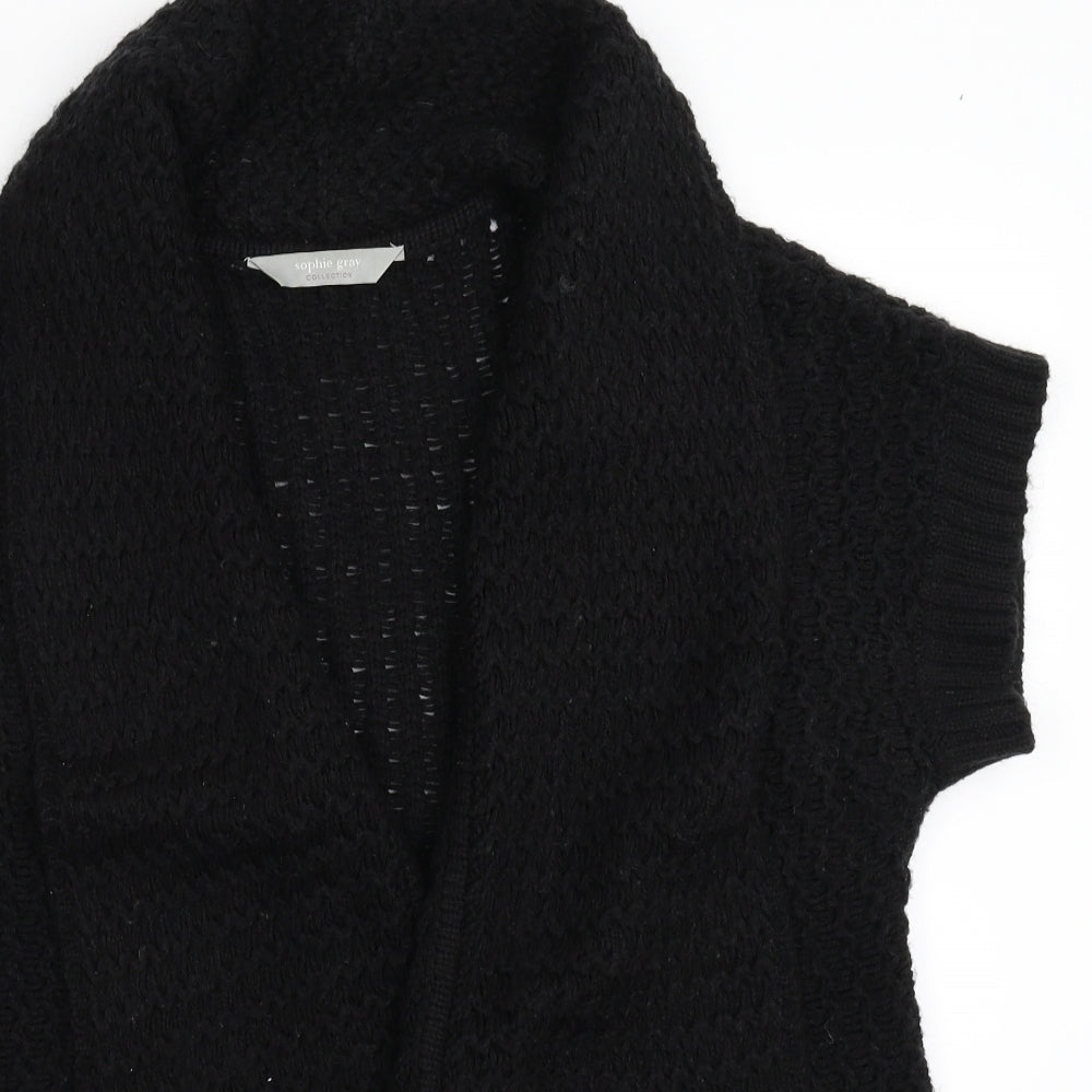 BHS Womens Black  Knit Cardigan Jumper Size 16