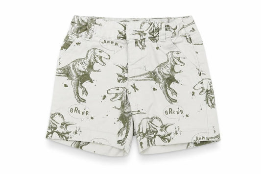 U ban ra cas Boys Beige  Denim Bermuda Shorts Size 2 Years - DINOSAURS