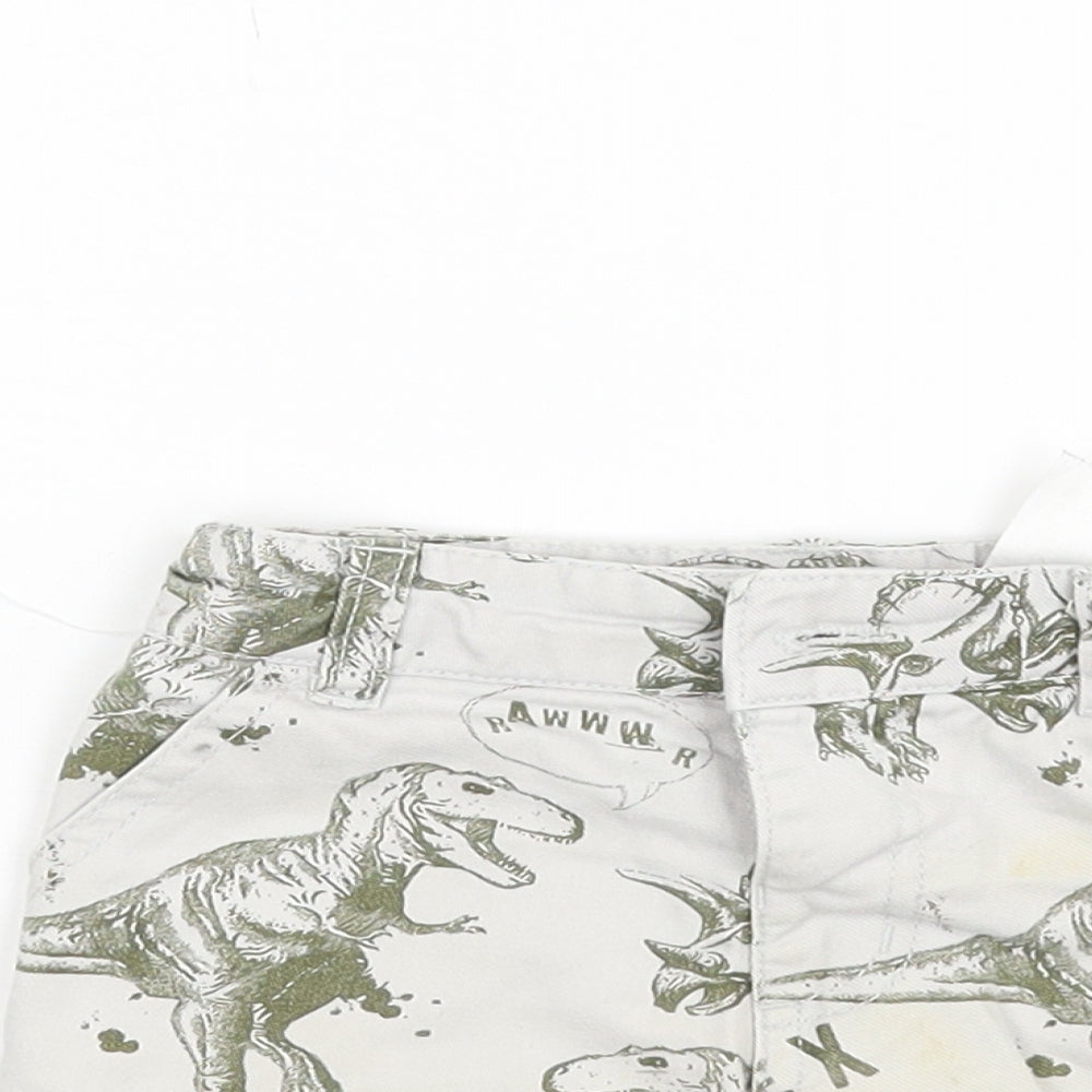 U ban ra cas Boys Beige  Denim Bermuda Shorts Size 2 Years - DINOSAURS