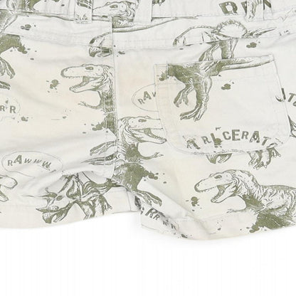 U ban ra cas Boys Beige  Denim Bermuda Shorts Size 2 Years - DINOSAURS