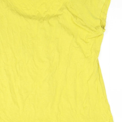 Womens UK Size M H&M Yellow Basic T-Shirt