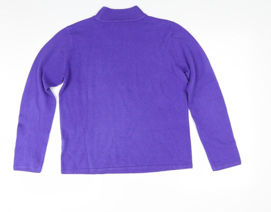 BM Womens Purple  Knit Pullover Jumper Size S