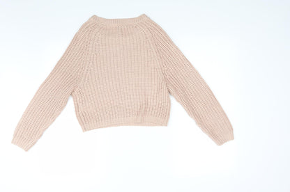 Divided Womens Beige  Knit Pullover Jumper Size XS