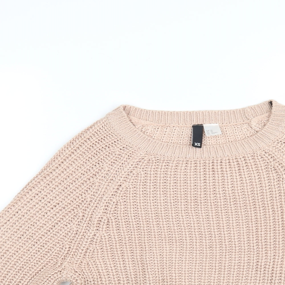 Divided Womens Beige  Knit Pullover Jumper Size XS