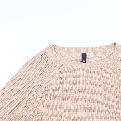 Divided Womens Beige  Knit Pullover Jumper Size XS