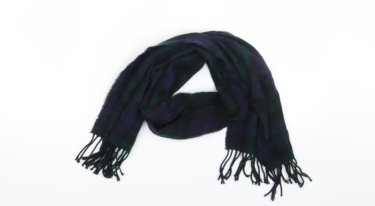Preworn Unisex Green Check   Scarf
