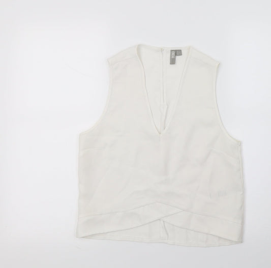 Womens UK Size 8 ASOS White Basic Blouse