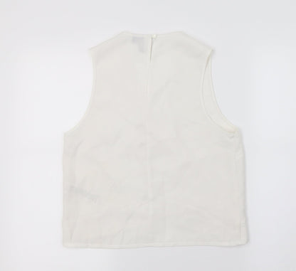 Womens UK Size 8 ASOS White Basic Blouse