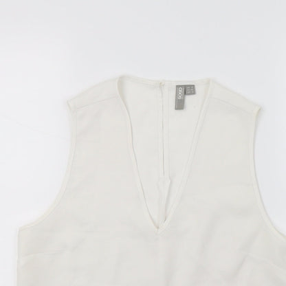 Womens UK Size 8 ASOS White Basic Blouse