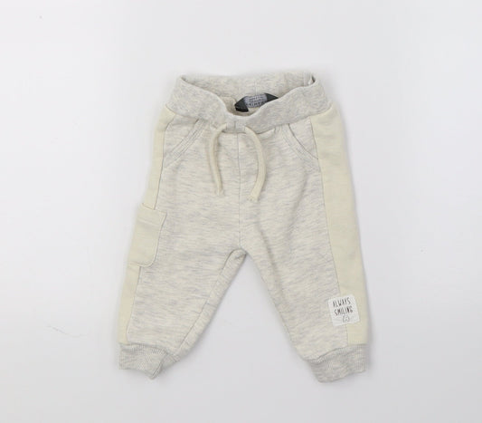 Primark Baby Grey  Jersey Jogger Trousers Size 3-6 Months  - Always smiling