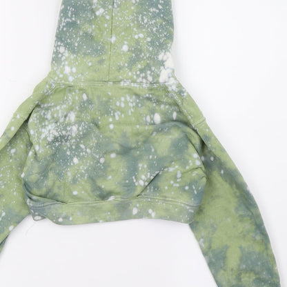 Ratchet Girls Green Geometric Jersey Pullover Hoodie Size S  - Tie dye