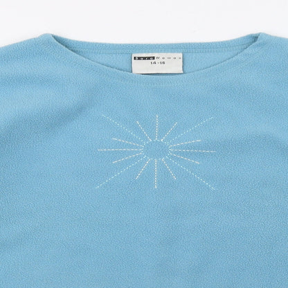 Sara Woman Womens Blue  Fleece Top Pyjama Top Size 14