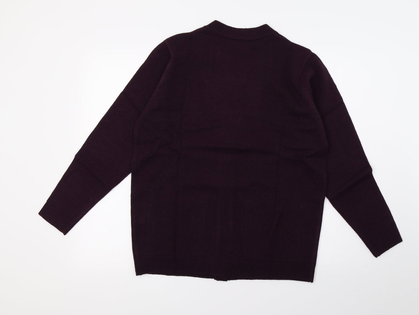 Daxon Womens Purple  Knit Cardigan Jumper Size 14