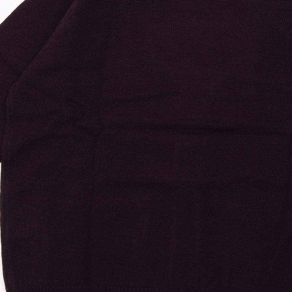 Daxon Womens Purple  Knit Cardigan Jumper Size 14