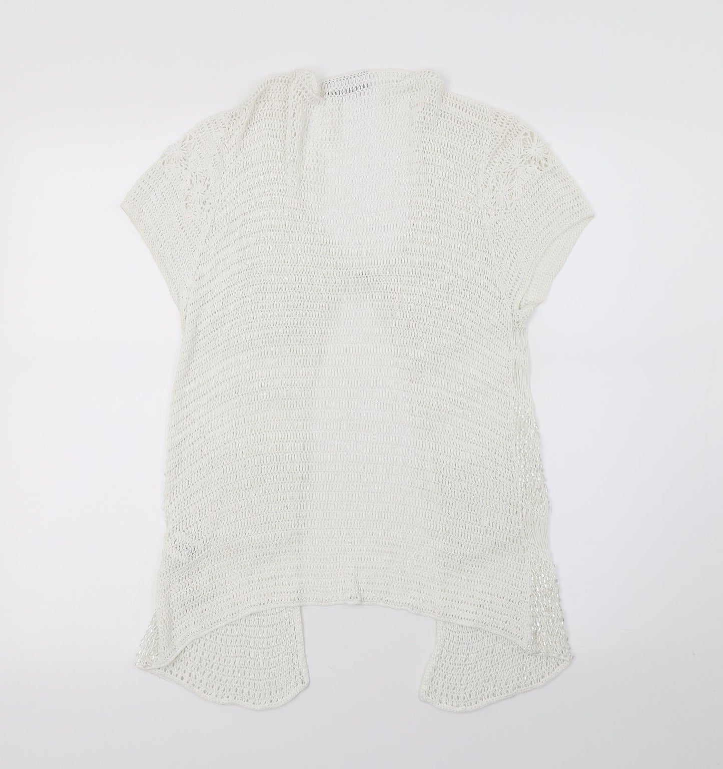 Wallis Womens White  Knit Cardigan Jumper Size M