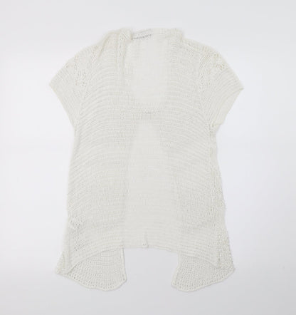Wallis Womens White  Knit Cardigan Jumper Size M