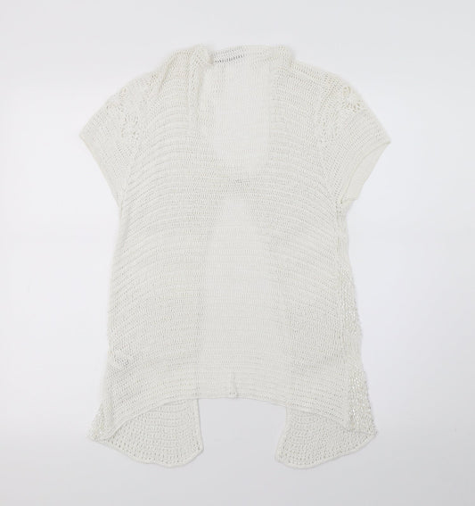 Wallis Womens White  Knit Cardigan Jumper Size M