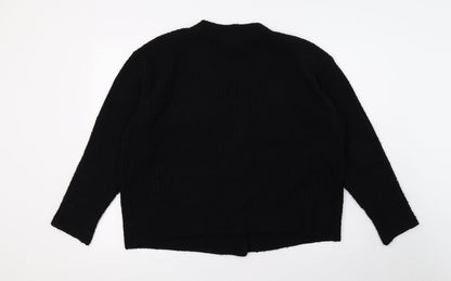 Topshop Womens Black  Knit Cardigan Jumper Size M