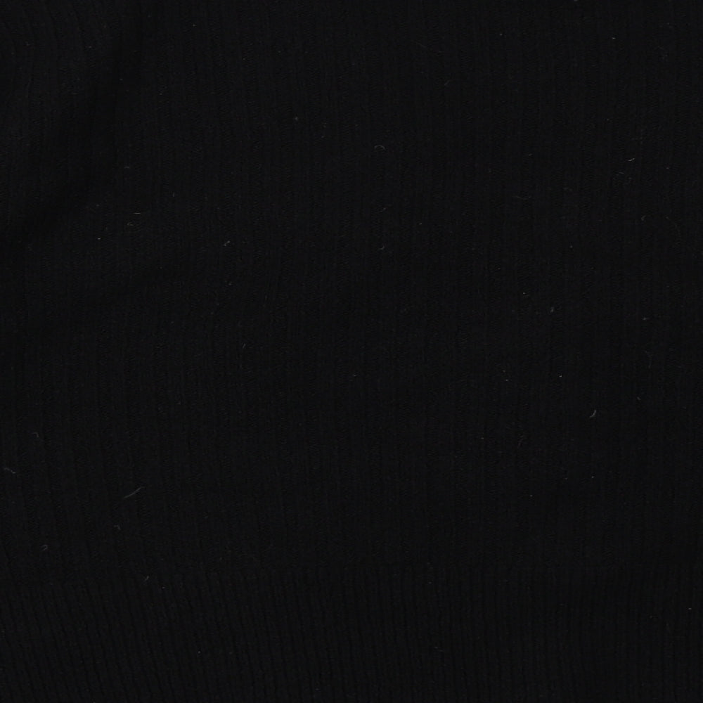 Topshop Womens Black  Knit Cardigan Jumper Size M
